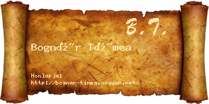 Bognár Tímea névjegykártya