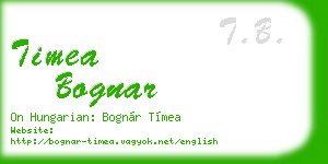timea bognar business card