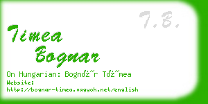 timea bognar business card